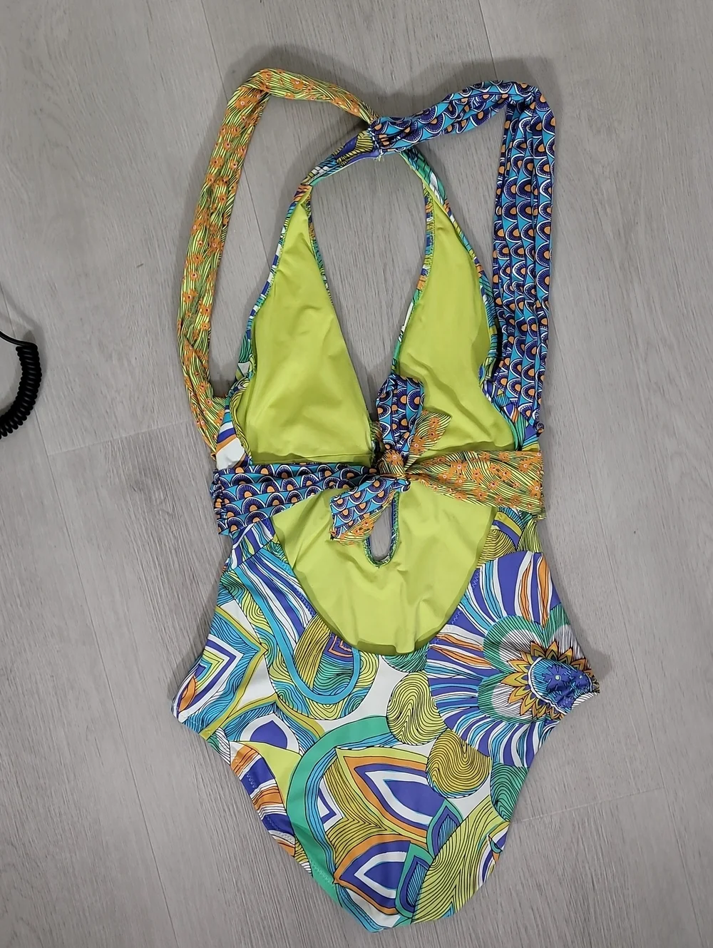 Trina Turk Amazonia Indigo One Piece Swimsuit Size 8 Medium Tropical Resort